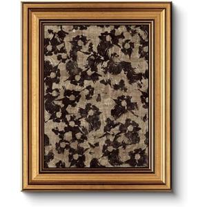 HUARCEY Gold Framed Vintage Wall Art for Living Room, Flowers Painting Prints Shelf Decor for Kitchen, Aesthetic Bedroom Wall Art, Christmas Gifts for Friends or Family (Crushed Flower - 8"x10")