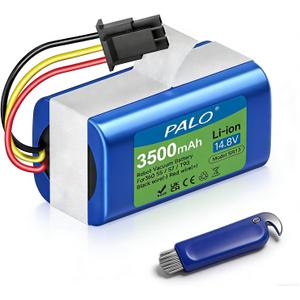 14.8V 3500mAh Battery Pack for Robot Vacuum Cleaner 360 S5 S7 S7 Pro T90 X9 Vacuum Spare,Battery for LIFERO RX9 Robot Vacuum with Tools Replacement Battery