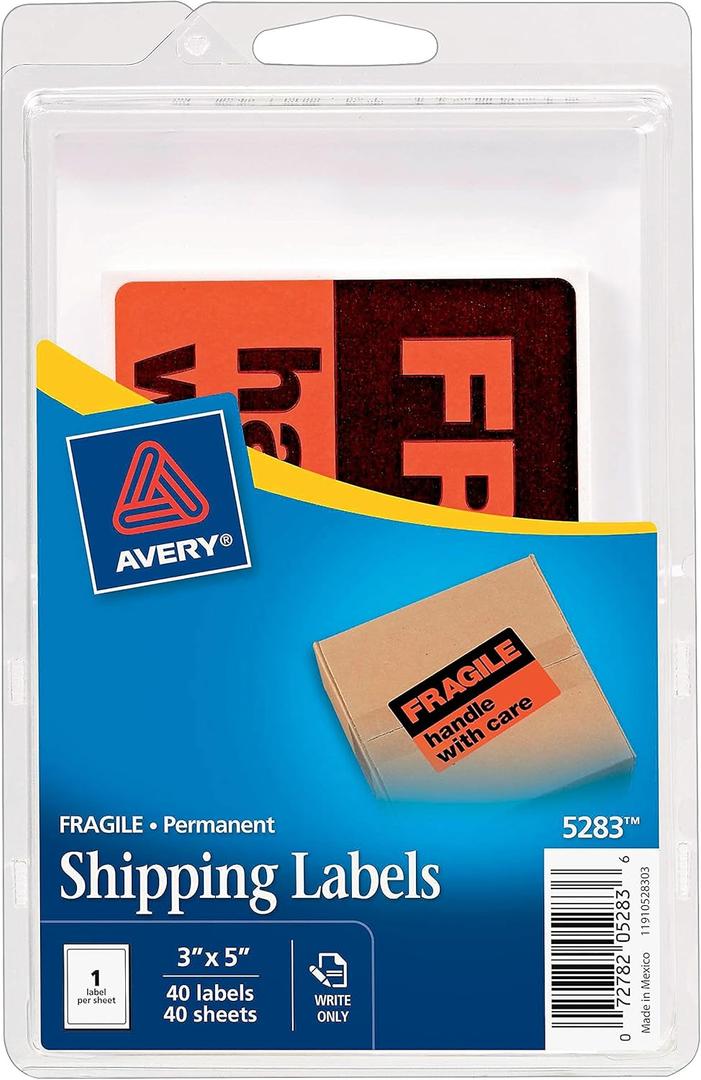 Avery Fragile Handle with Care Shipping (5283)