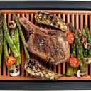 Gotham Steel Smokeless Grill, Indoor Grill, Nonstick Ceramic Electric Grill  Dishwasher Safe Surface, Temperature Control, Metal Utensil Safe, Barbeque Indoors with Virtually No Smoke, As Seen on TV