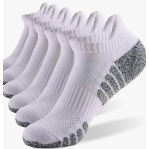 Men's Ankle Socks Athletic Low Cut Cushioned Moisture Wicking, Running Socks Arch Support Breathable, 6 Pack