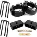 AUTOPTIM 3 in Front and 2 in Rear Leveling Lift Kit - Replacement for 2004-2020 Ford F150, Aluminum Leveling Kit CNC Strut Spacers For Pick Up