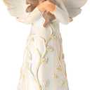 Friendship Angel Figurine with Dog Sculpture, Hand-Painted Memorial Gift for Pet Lovers - Remembrance of Loyal Pets & Friends Present and Past, Home Decor Statue