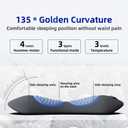 3 in 1 Back Massager, Electric Lumbar Support Pillow, Triple Fusion Back Massager for Pain Relief Deep Tissue, with Traction, Vibration & Heat and Against for Lower Backs&Spine Support