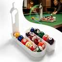 3D Printed Billiard Training Tool, Non-Slip Base Billiards Training Aid, 15 Balls Capacity, Portable Easy Setup, Improves Shot Precision, Comes with 2 Sets Retaining Pins & Rubber Bands