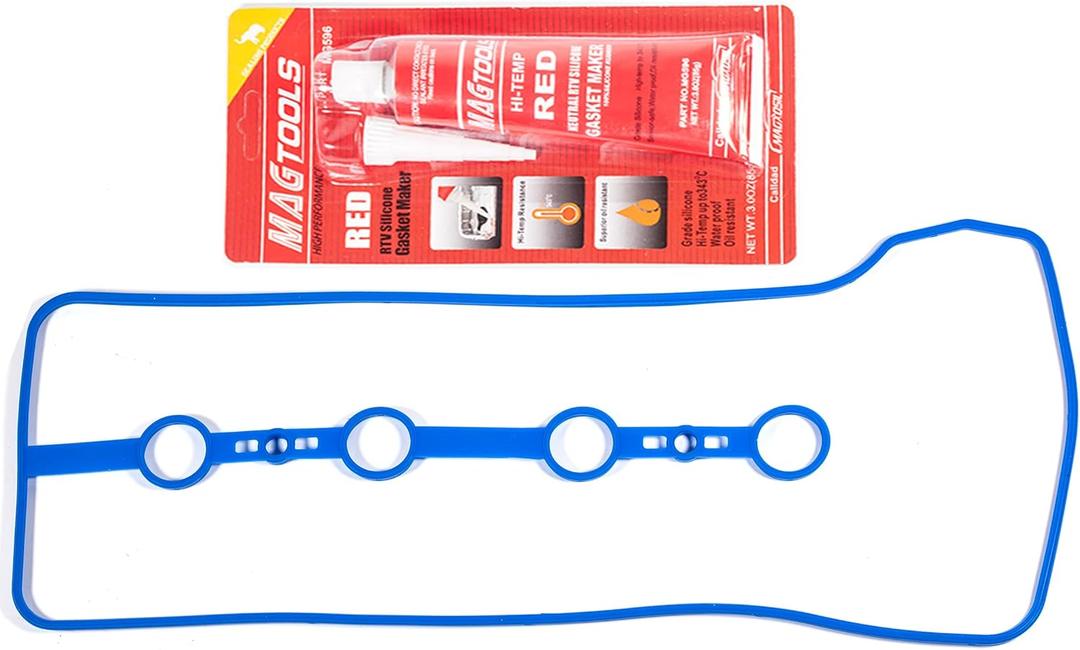 VS50530R 2001-2012 Compatible with Pontiac Vibe Scion TC XB Toyota Camry Corolla Highlander Matrix Rav4 Valve Cover Gasket & High Temperature(650 F) Gasket Maker 2.0L 2.4L L4 2AZFE 1AZFE VS50362