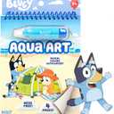 Horizon Group USA Bluey Aqua Art - Reusable Water Reveal Activity Pages With Water Pen for No-Mess Drawing and Coloring