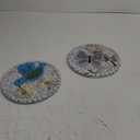 Garden Stepping Stones Set of 2 Butterfly Outdoor Garden Decor 10 inch Round Decorative Stones Pavers for Garden Walkway Landscaping, Hummingbird Gifts (N6-YYD334)