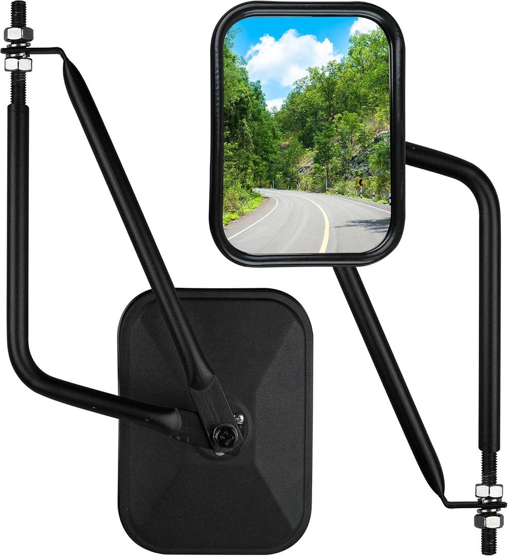 AWELCRAFT Doors Off Mirrors for Jeep Wrangler (2-Pack) Quick Release Side View Mirrors, Easy Installation, Fully Adjustable Compatible with JL, JK, TJ, YJ, CJ Off-Road Exterior Accessories