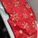 Christmas Tree Skirt 24 inches, Red Faux Fur Christmas Tree Skirts with Gold Snowflakes, 24 inch Tree Skirt