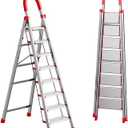 8 Step Ladder,Heavy Duty Step Stool with Non-Slip and Widen Pedals,Step Ladder with Safe Handrail,Space Saving for Home,Kitchen,Indoor & Outdoor