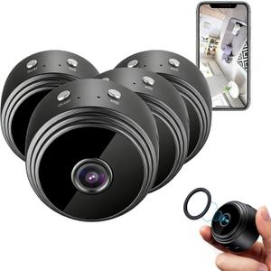 Hidden Camera 4 Packs, 1080P HD WiFi Home Indoor Outdoor Camera for Baby/Pet/Nanny, Mini Camera Remote Viewing for Security with iOS,Android Phone APP(Video Only) BP19