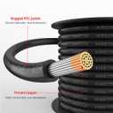 NAOEVO 6 Gauge Marine Wire, 6 AWG Tinned Copper PVC Marine Grade Wire, IP68 Waterproof/Corrosion-Resistant Electrical Cable for Boat, RV, Automotive, Solar, Trolling Motor (15 ft Black + 15 ft Red)