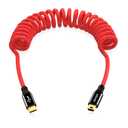 AGVEE 3ft Coiled USB-C to Mini USB Cable, [USB-IF Certified] Charger Charging Data Sync Cord for TI-84, Garmin GPS, Go-Pro Hero 4 3 2 HD, PS3 Controller, Canon Nikon Camera, Blue Yeti, Red