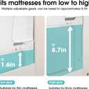 NUTIKAS Baby Bed Rail Guard for Toddlers - 35.4" Toddler Bed Rails for Crib,Twin,Full, Queen Bunk Size Bed Swing Down Bedrail Extral Tall Child Safety Side Railing Guards for Kids