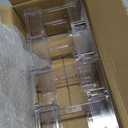 HBlife Clear Acrylic Kids Shoe Rack for Closet Organizers and Storage, Small Shoe Rack 4 Sections Toddler Baby Shoe Storage Organizer Stackable Shoe Shelf,Desk File Sorter Book Purse Organizer(4 Pack)