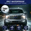 Driver Side LED Fog Light Compatible with 2021-2023 Ford F-150, Left Driver & Right Passenger Front Bumper Lamp with Bulbs, No Wiring Harness, Replaces FO2592259 19629200 ML3Z15201C