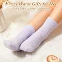 Geyoga 6 Pairs Fuzzy Socks Women Soft Fluffy Cozy Slipper Winter Warm Microfiber Plush Sleeping Socks Gifts for Valentines