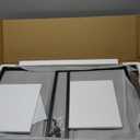 SENIG Small Brown Rectangle Wood and Metal Coffee Table with Storage Shelf for Small Living Rooms (31.5in)