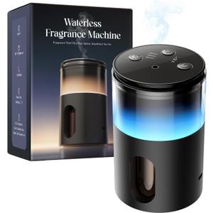 Portable Scent Diffuser - No Water No Heat For Pure Aroma - 48H Battery 3 Mist Levels & 4 Timers for Car Office