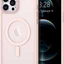 Anuck Case for iPhone 12 Pro Max Case Magnetic Phone Case Compatible with MagSafe, Soft TPU Bumper Hard Translucent Matte Back Slim Fit Shockproof Protective Cover for Men Women Girls - Pink
