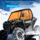 Soft Upper Doors with Side Mirror Cutout Compatible with Polaris RZR XP 1000 / XP Turbo 2-Seater 2014-2023 | Waterproof & Enhanced Vision for Max Durability