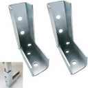 2 PCS 90 Degree Right Angle Strut Channel Joint Splice, Heavy Duty Channel Fittings Bracket for  Bolt in 1-5/8" Strut Channel, 4 Hole Corner Connector, Thickness 4mm