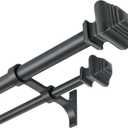 Double Curtain Rods for Windows 36 to 72 Inches, Heavy Duty Double Curtain Rod with Square Retro Finials and Double Aluminum Bracket, Adjustable Double Rod for Curtains, Antique Black