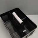 Black Shower Caddy Portable: Plastic Bathroom Caddy Organizer with Handle and Holes, Cleaning Caddy, Hard Shower Basket Storage Tote for Toiletry, College Dorm Room Essentials for Men