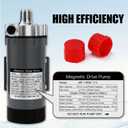 Magnetic Beer Pump Wort Pump for Brewing, 304 Food Grade Stainless Steel Head Brew Pump Magnetic Drive Pump with Inline Switch & 1/2" NPT Thread (Gray)
