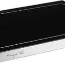 Megachef Electric Warming Tray with Adjustable Temperature Control, 24 in, Silver, Black