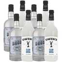 Dhs Handcrafted Non-Alcoholic Vodka 750 ML Bottles w Owens Mixers Club Soda 750 ML Bottles - Keto-Friendly, Zero Sugar, Zero Calories, Zero Proof - Perfect for Mocktails - Made in USA (4 Pack) (Missing One Bottle Of Club Soda)