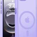 Newfuture Designed for iPhone 16e Case with Magnetic [13 FT Military Drop Protection] [Compatible with Magsafe] Slim Translucent Matte Shockproof with Anti-Fingerprint Phone Case, Lilac Purple