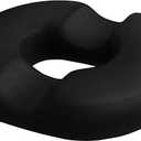 YRXEFY Donut Pillow Seat Cushion for Tailbone Pain Relief, Memory Foam Hemorrhoid Pillow for Postpartum, Office, Car, and Home Use, Portable and Lightweight, Black (Large)