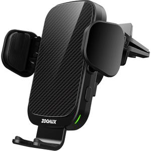 ZOOAUX Wireless Car Charger Vent Mount, 15W Fast Charging Auto-Clamping Car Mount, Air Vent Car Phone Holder for iPhone 15/15 Pro/14/13 Pro/XS/XR/X/8,Samsung S24/S23/22/S21/S10 (Black)