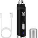 Casfuy Dog Nail Grinder Upgraded - Professional 2-Speed Electric Rechargeable Pet Nail Trimmer Painless Paws Grooming & Smoothing for Small Medium Large Dogs & Cats (Black)