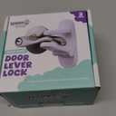 Door Lever Lock (3 Pack) Prevents Toddlers from Opening Doors. 3.25" L * 1.5" W * 4.5" H Easy One Hand Operation for Adults. Durable ABS with 3M Adhesive Backing. Simple Install, No Tools Needed.
