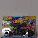 Hot Wheels Monster Trucks 2-Pack, Demolition Doubles Set of 2 Toy Vehicles in 1:64 Scale, for Kids & Collectors (Styles May Vary)