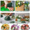 2 Pcs Floral Foam Half Balls, 7.5"W x 3.7"H Half Round Green Dry & Wet Flower Foam for Fresh or Artificial Flower Arrangements, Florist Foam for Craft Supplies,Wedding, Birthdays, Home Decor