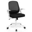 Adjustable Mesh Office Chair Rolling Computer Desk Chair with Flip-up Armrest, CB10373WH