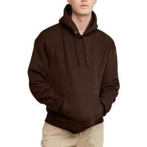 Hanes mens Ultimate Sweatshirt, Heavyweight Fleece Hoodie, Cotton Sweatshirt for Men (Brown, M)