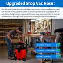 CMXZVBE38761 1-7/8 in, x 7 ft.for Craftsman,Industrial-Grade ShopVacuum Replacement Hose,Wet Dry Vac Hose Attachment,Vacuum Hoses,fits Most Wet/DryVacuums with a 1-7/8 inDiameter Hoses