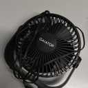 Gaiatop USB Desk Fan, 3 Speeds Strong Airflow, 5.5 Inch Portable 90 Rotate Quiet Cooling, Small Personal Table Fans for Bedroom Home Office Travel Black