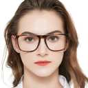 MARE AZZURO Oversized Reading Glasses Women Lightweight Large Readers 1.0 1.25 1.5 1.75 2.0 2.25 2.5 2.75 3.0 3.5 4.0 5.0 6.0 (Brown)