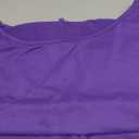 PINSV Women Plus Size Summer Casual T Shirt Dresses Short Sleeve Tunic Dress with Pockets Purple 5XL