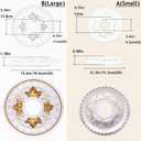 Primst PU Decorative Ceiling Medallion for Light Fixtures and Ceiling Fans, Molded Plastic, Gold and White Finish, (B-15.6"OD x 4.3"ID)