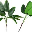 Artificial Banana Tree Plants Imitation Bird of Paradise Plant Faux Tropical Greenery Leaves Bush Fake Large Leaf for Indoor Outdoor Home Kitchen Party Flowers Arrangement Wedding Decorations 2 Pack