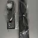 Grandeur 849287 Hardware Fifth Avenue One-Piece Handleset with D Grip and Baguette Clear Crystal Knob, Dummy Entry Set, Timeless Bronze