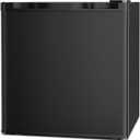 Antarctic Star Mini Fridge with Freezer, Rated 1.6 cu. ft, Small Upright Refrigerator with Removable Shelves, 7 Adjustable Thermostat, Low Noise for Bedroom/Apartment/Office,Black