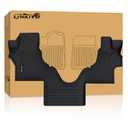 Floor Mats Fits 2007-2024 2025 Ford Econoline & E-Series E150/E250/E350/E450, TPE All Weather Protection Econoline Front Row mat, Black Van Liners mat Accessories